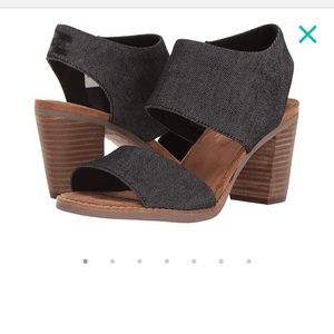 Toms Majorca black denim sandals